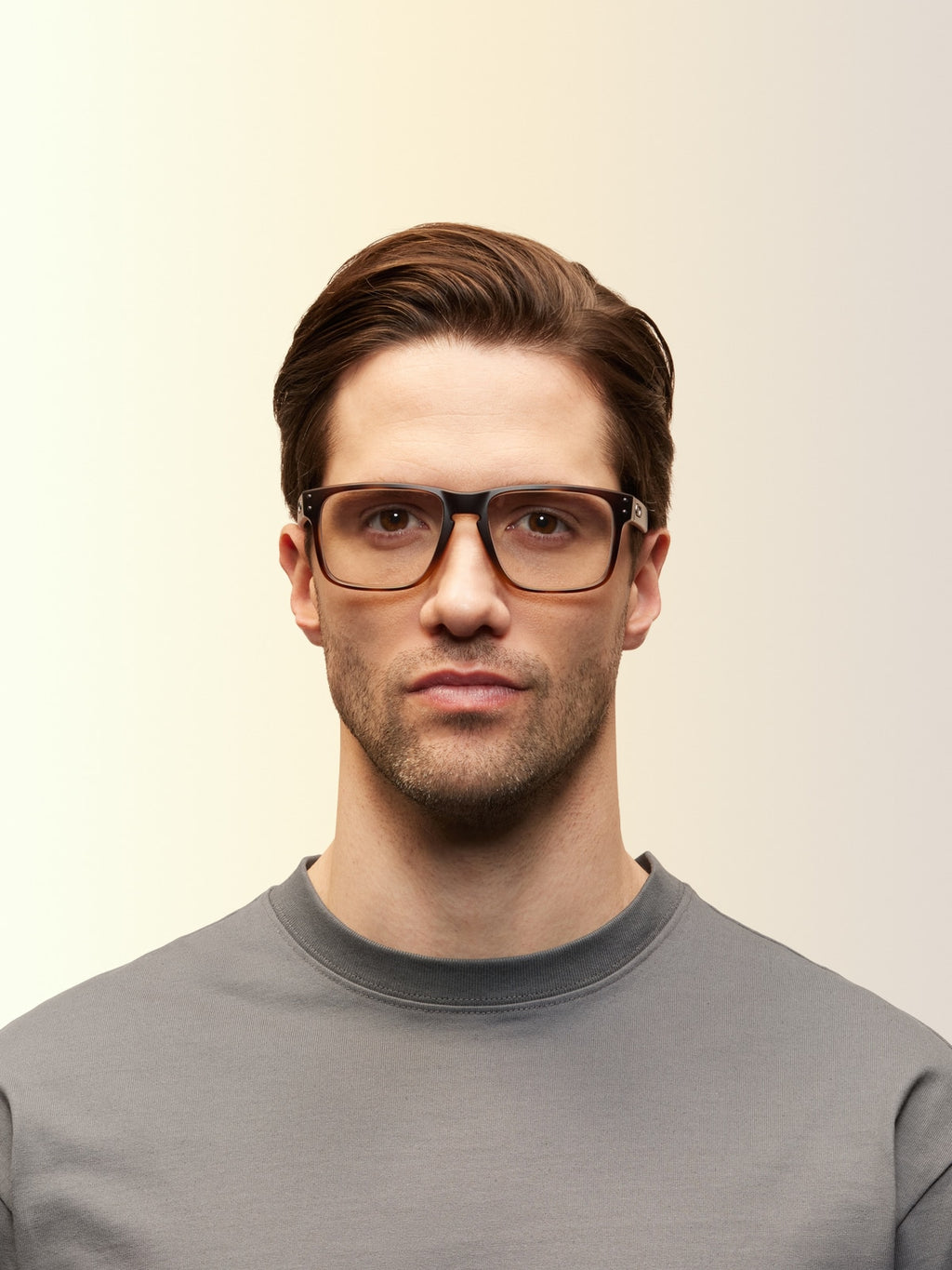 Oakley OX8156 Holbrook Men's Square Eyeglass Frames - Polished Clear Frame