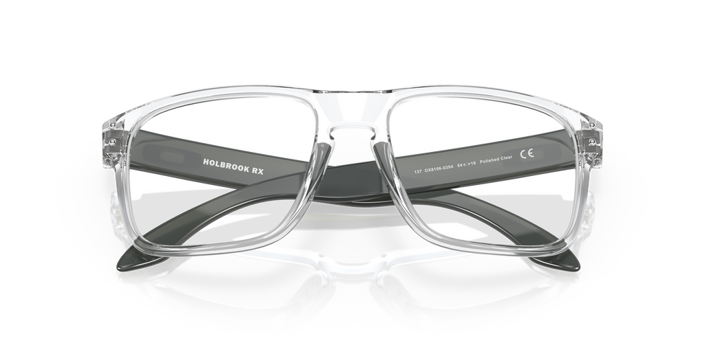 Oakley OX8156 Holbrook Men's Square Eyeglass Frames - Polished Clear Frame