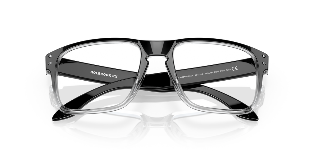 Oakley OX8156 Holbrook Men's Square Eyeglass Frames - Polished Clear Frame