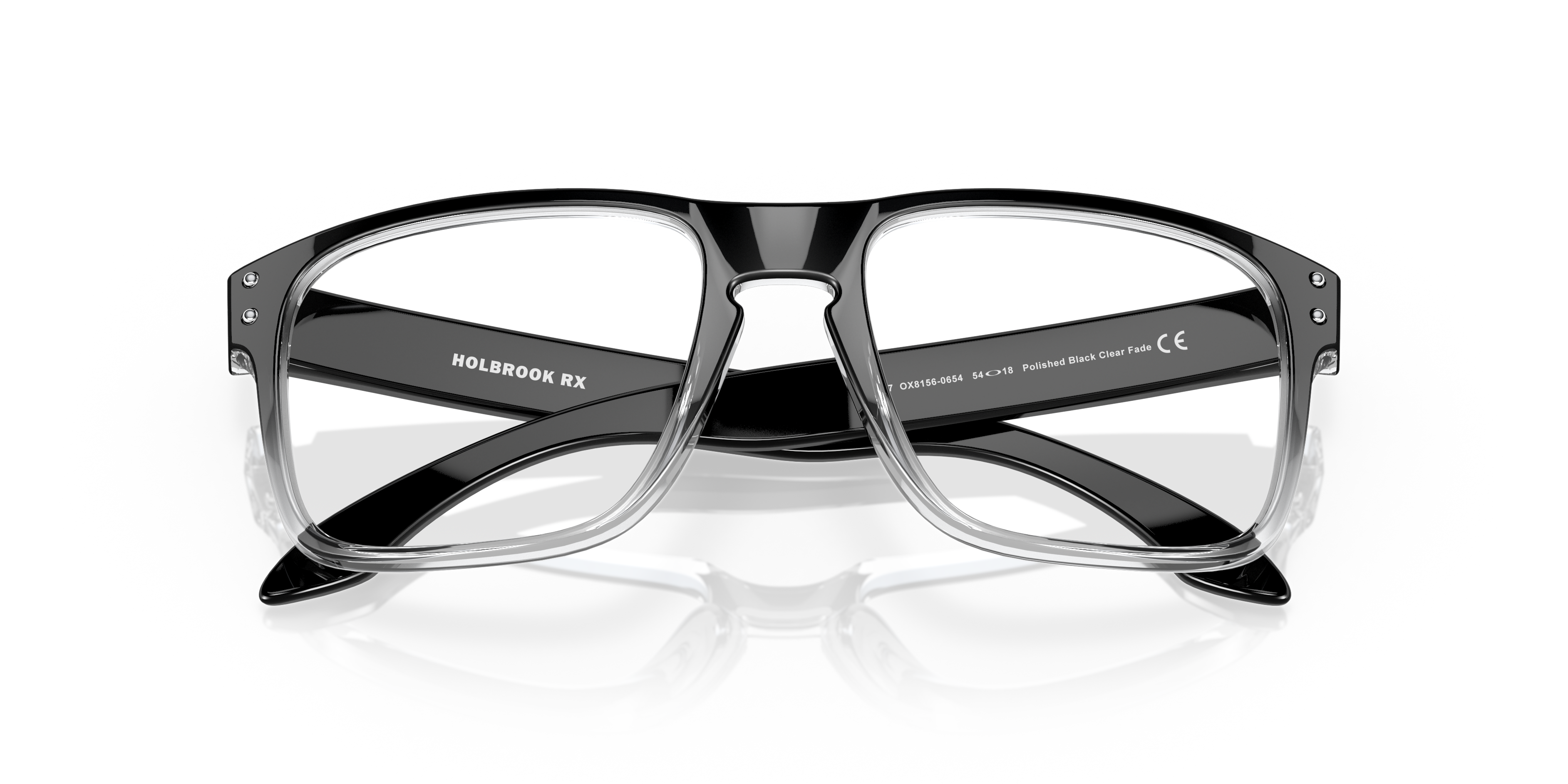 Oakley OX8156 Holbrook Men's Square Eyeglass Frames - Polished Clear Frame