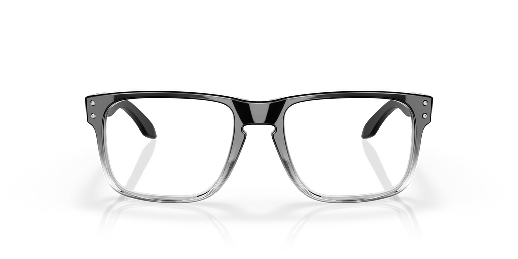 Oakley OX8156 Holbrook Men's Square Eyeglass Frames - Polished Black Clear Frame