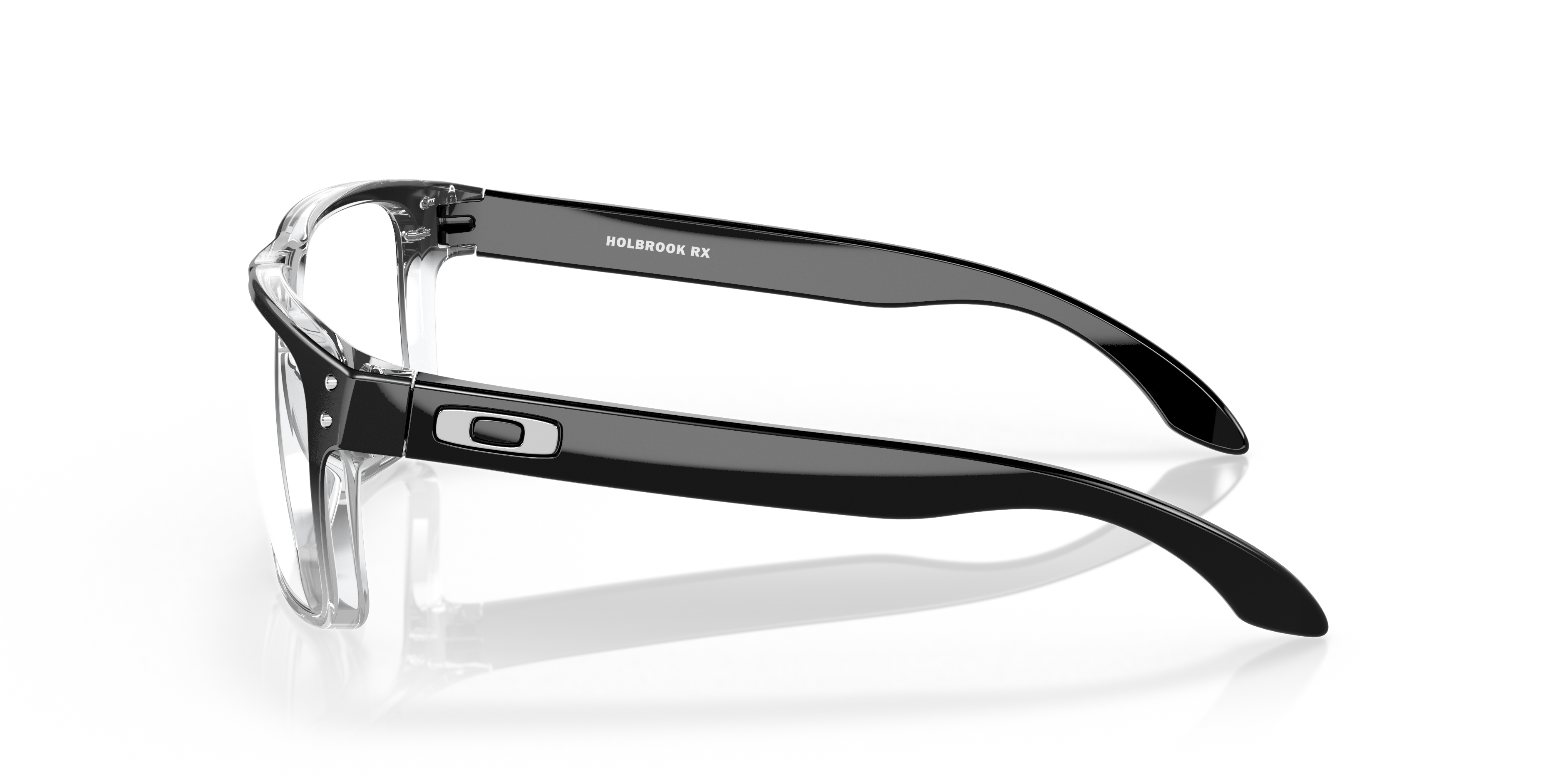Oakley OX8156 Holbrook Men's Square Eyeglass Frames - Polished Black Clear Frame