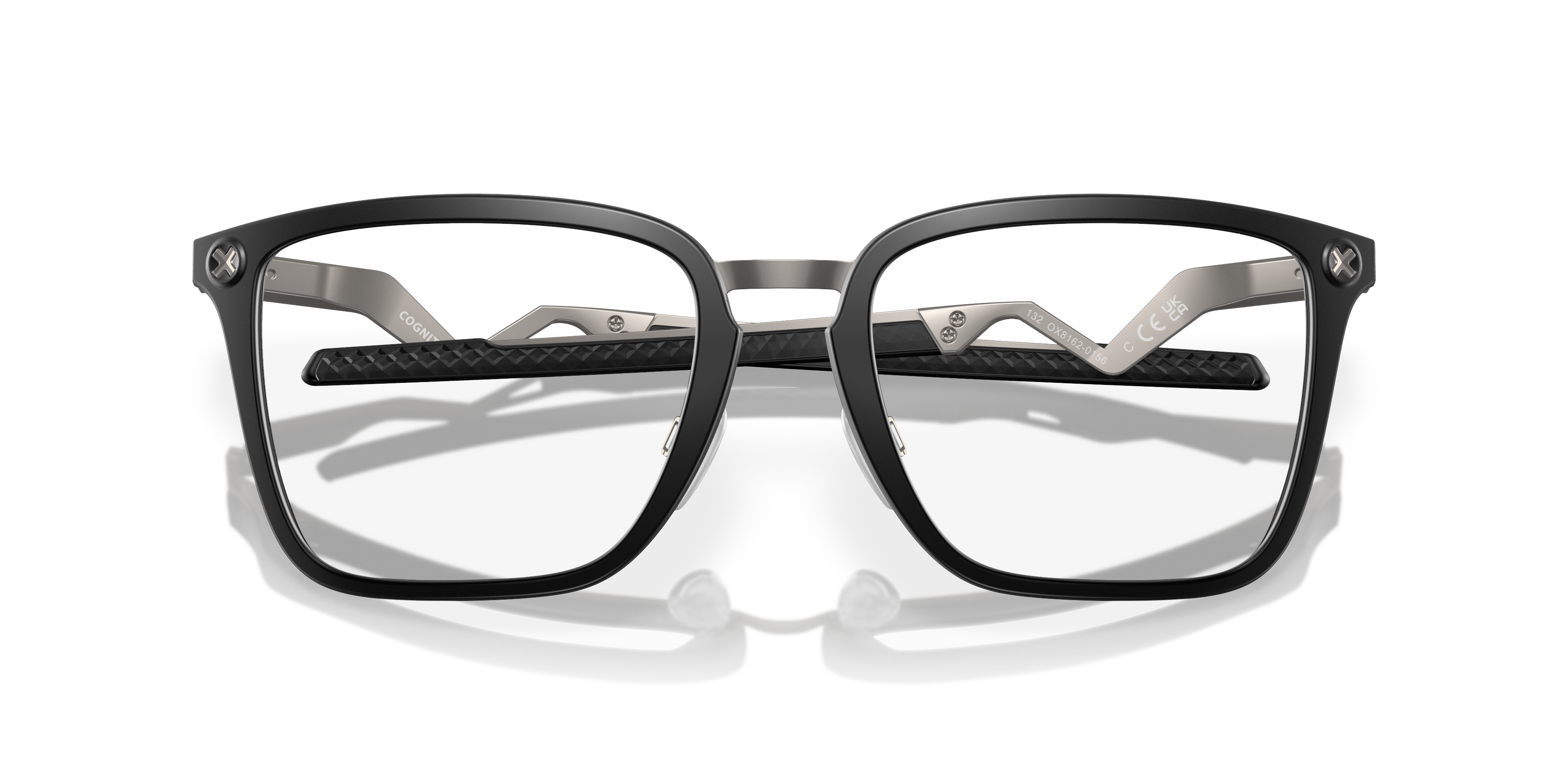 Oakley OX8162 Cognitive Men's Rectangle Eyeglass Frames - Satin Grey Smoke Frame