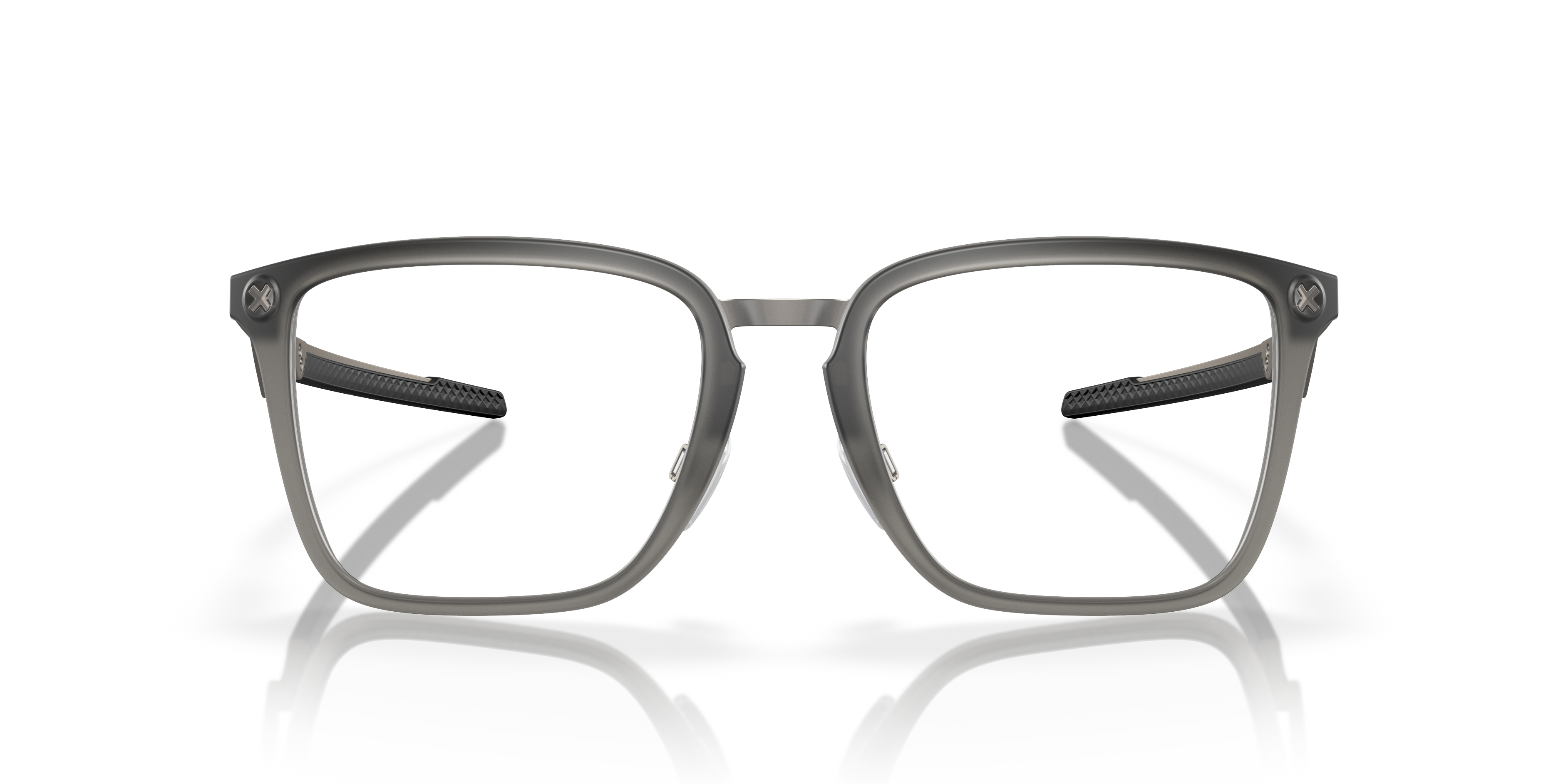Oakley OX8162 Cognitive Men's Rectangle Eyeglass Frames - Satin Grey Smoke Frame