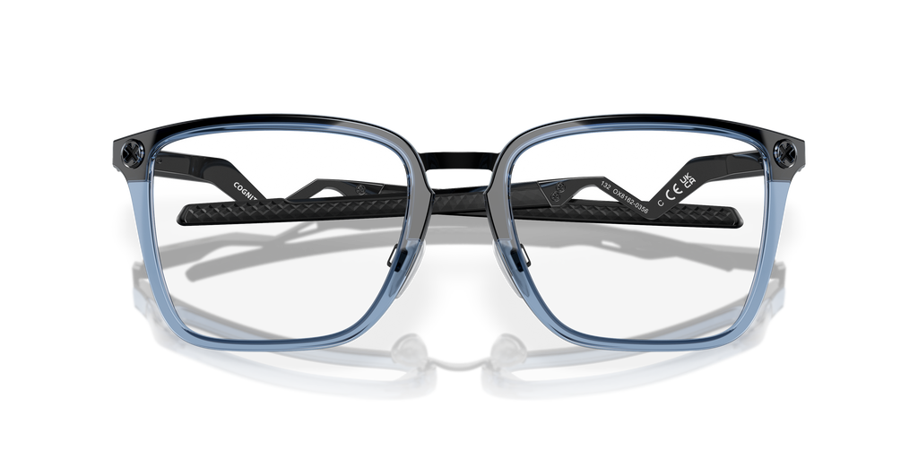 Oakley OX8162 Cognitive Men's Rectangle Eyeglass Frames - Transparent Blue Frame