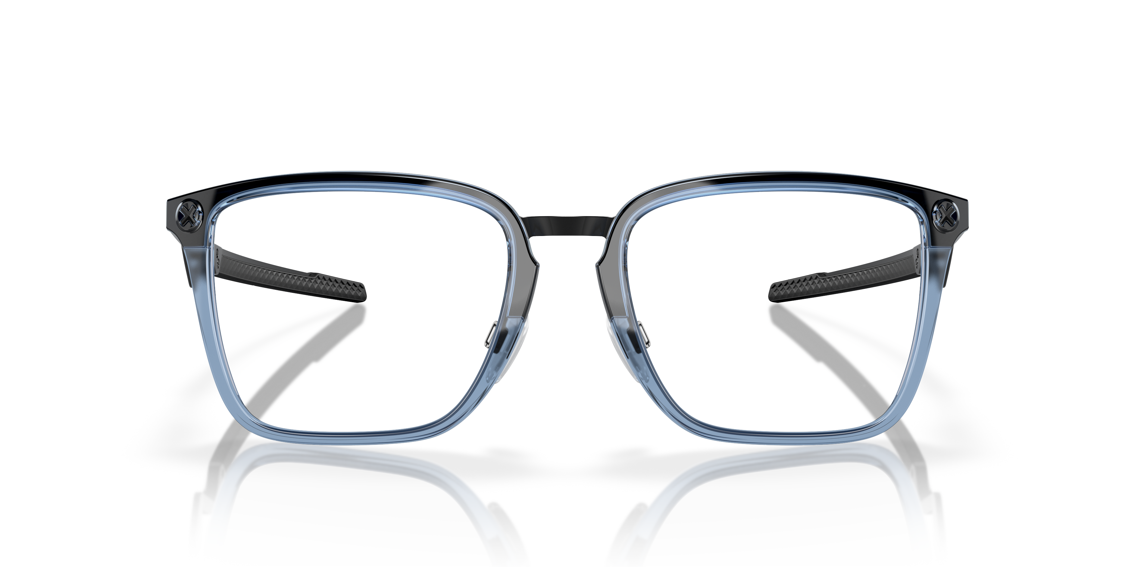 Oakley OX8162 Cognitive Men's Rectangle Eyeglass Frames - Transparent Blue Frame