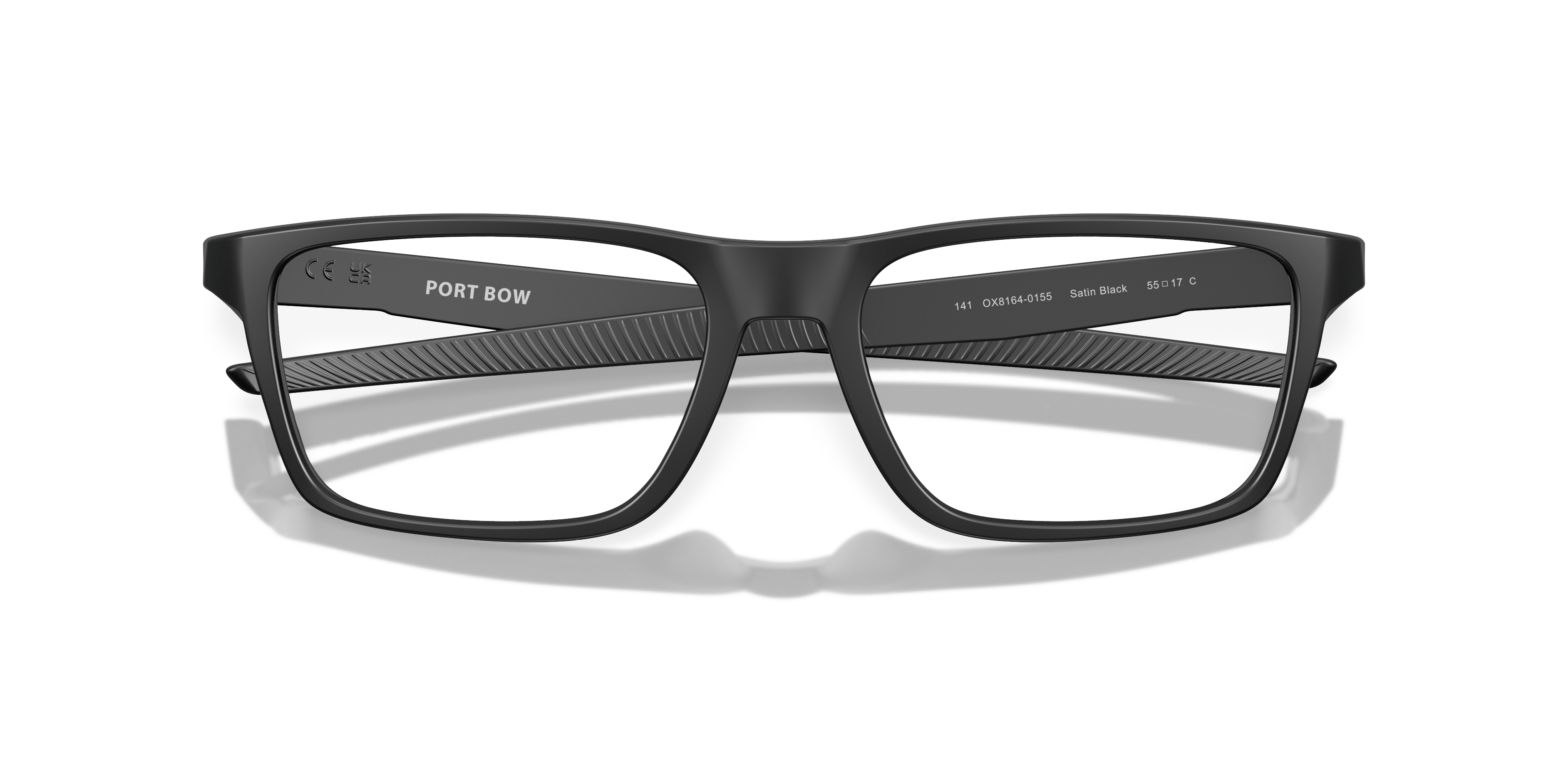Oakley OX8164 Port Bow Men's Rectangle Eyeglass Frames - Polished Clear Frame