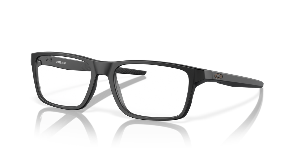 Oakley OX8164 Port Bow Men's Rectangle Eyeglass Frames - Polished Clear Frame