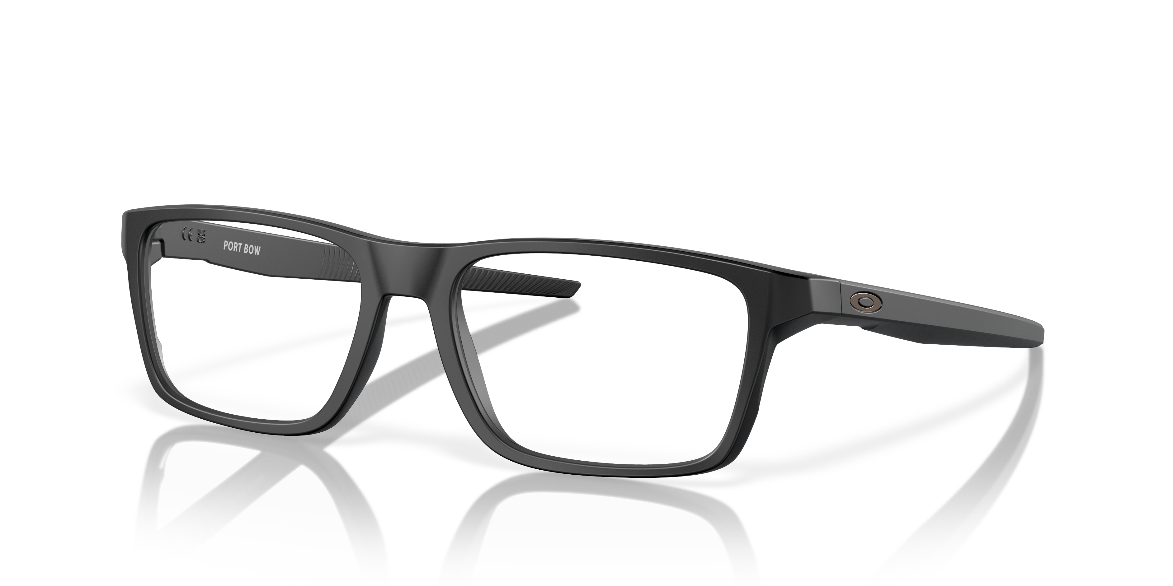 Oakley OX8164 Port Bow Men's Rectangle Eyeglass Frames - Polished Clear Frame