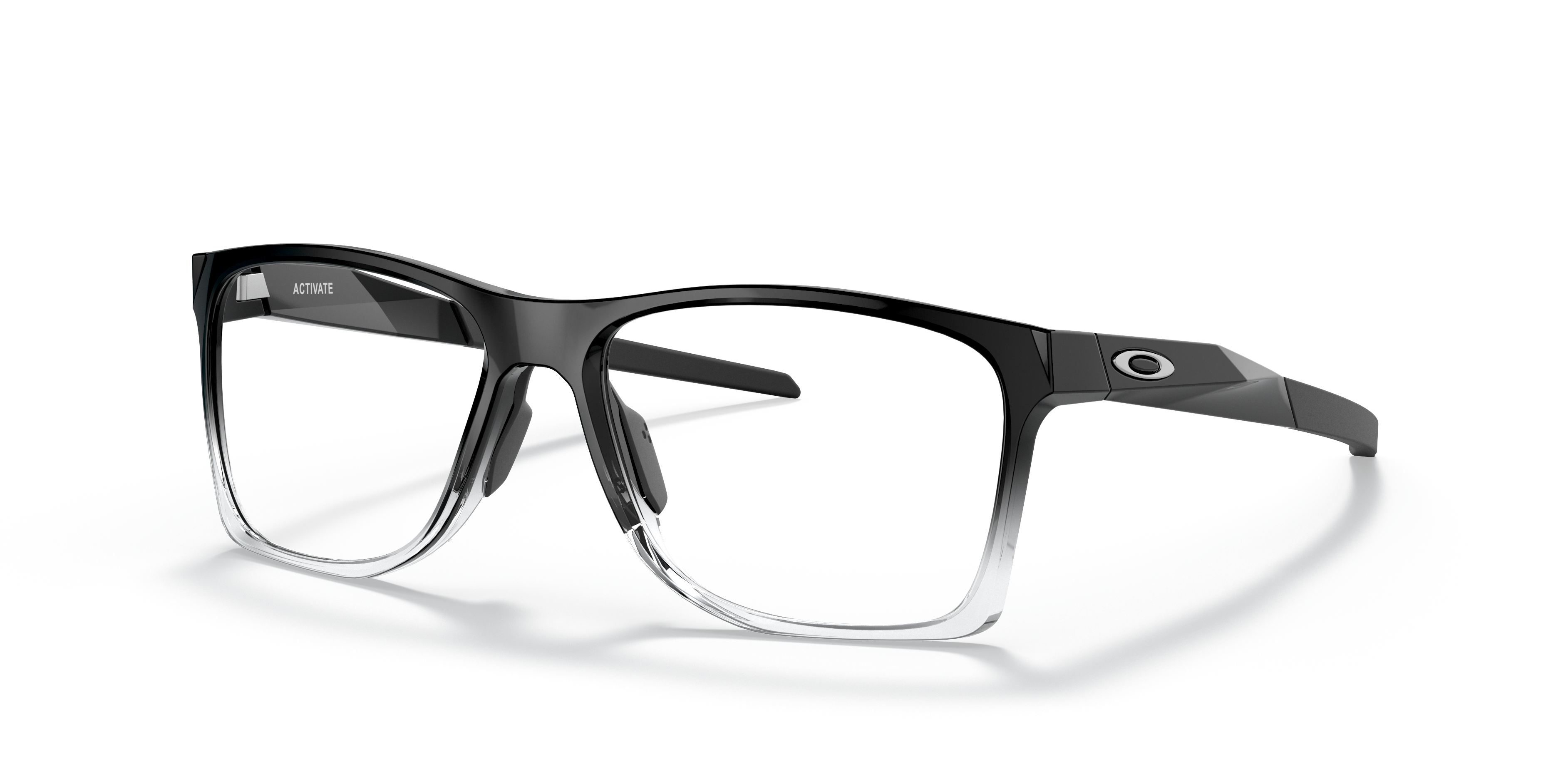 Oakley OX8173 Activate Men's Square Eyeglass Frames - Polished Black Fade Frame