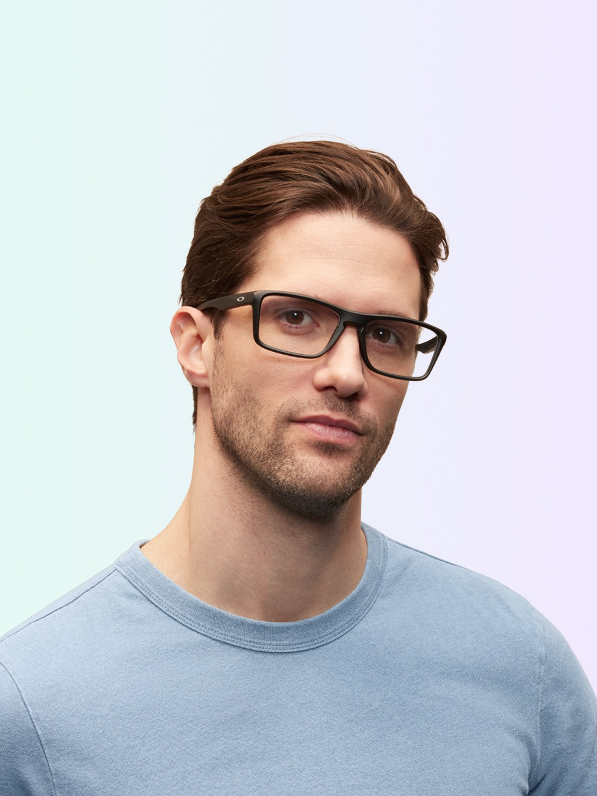 Oakley OX8178 Rafter Men's Rectangle Eyeglass Frames - Polished Clear Frame
