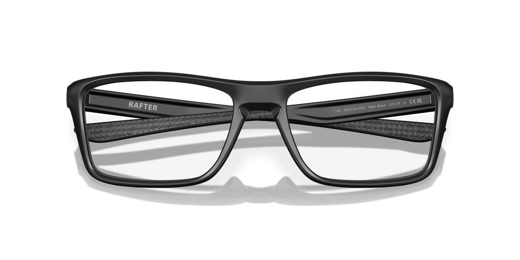 Oakley OX8178 Rafter Men's Rectangle Eyeglass Frames - Polished Clear Frame