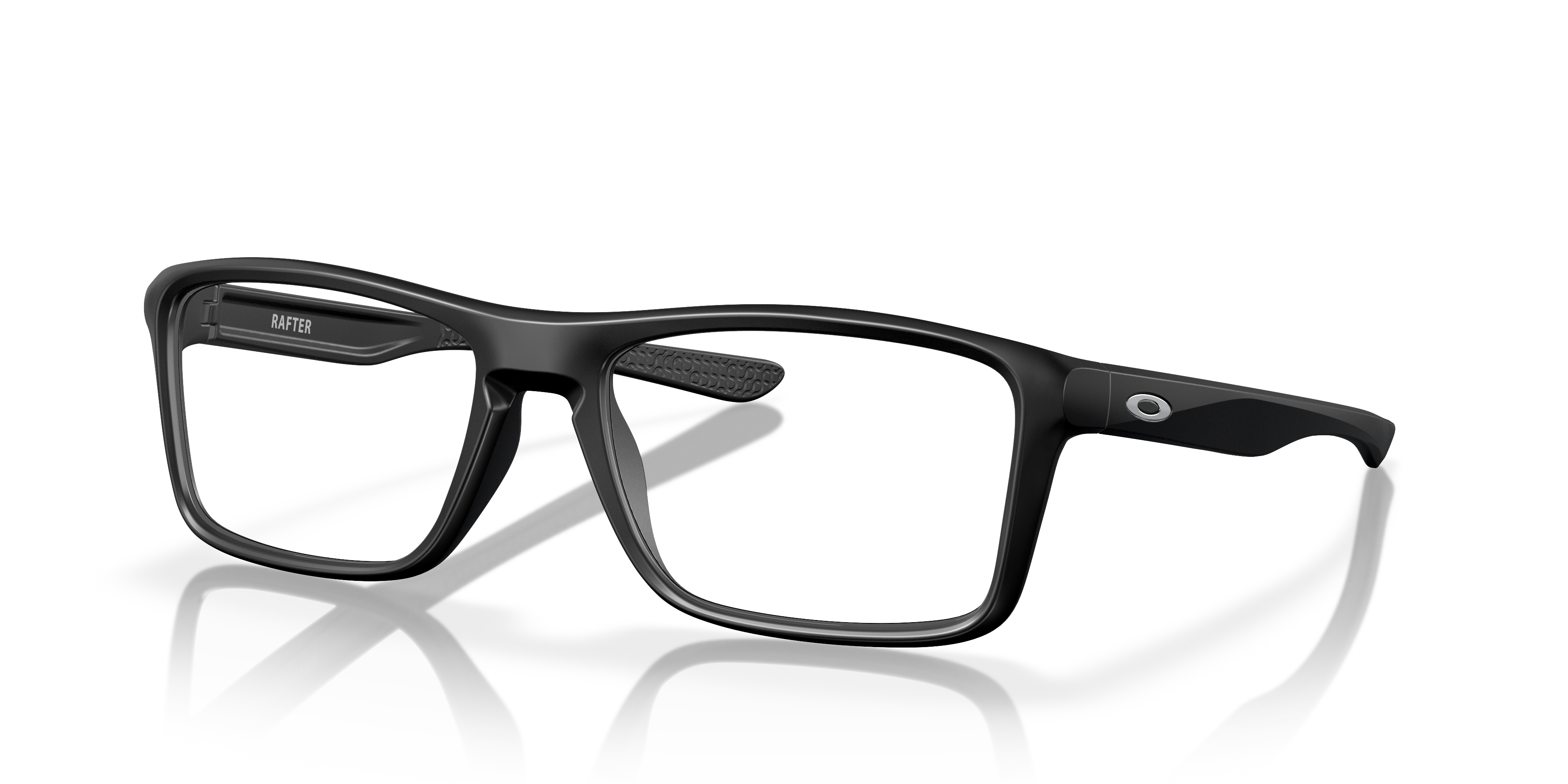 Oakley OX8178 Rafter Men's Rectangle Eyeglass Frames - Polished Clear Frame