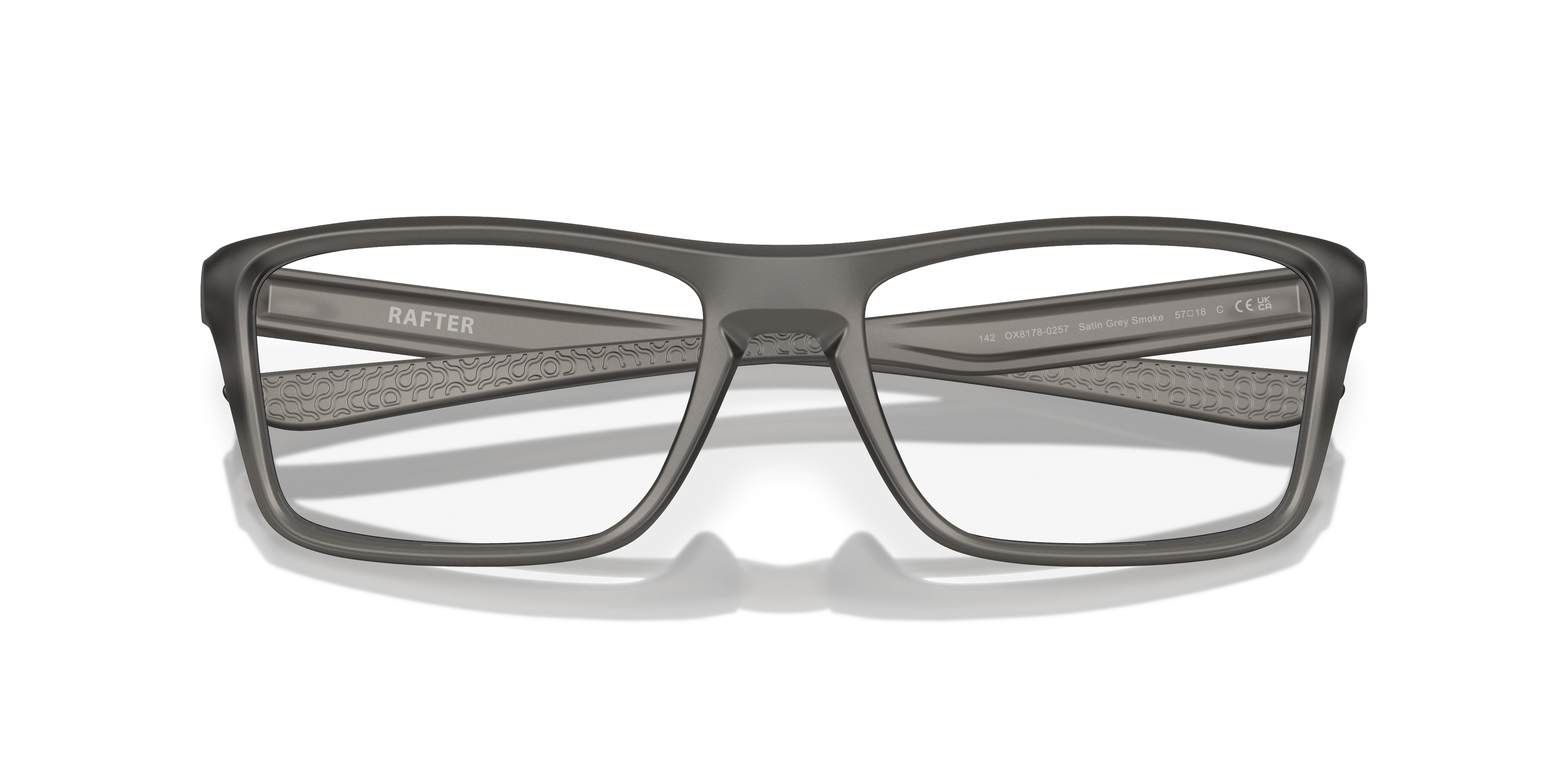 Oakley OX8178 Rafter Men's Rectangle Eyeglass Frames - Satin Grey Smoke Frame