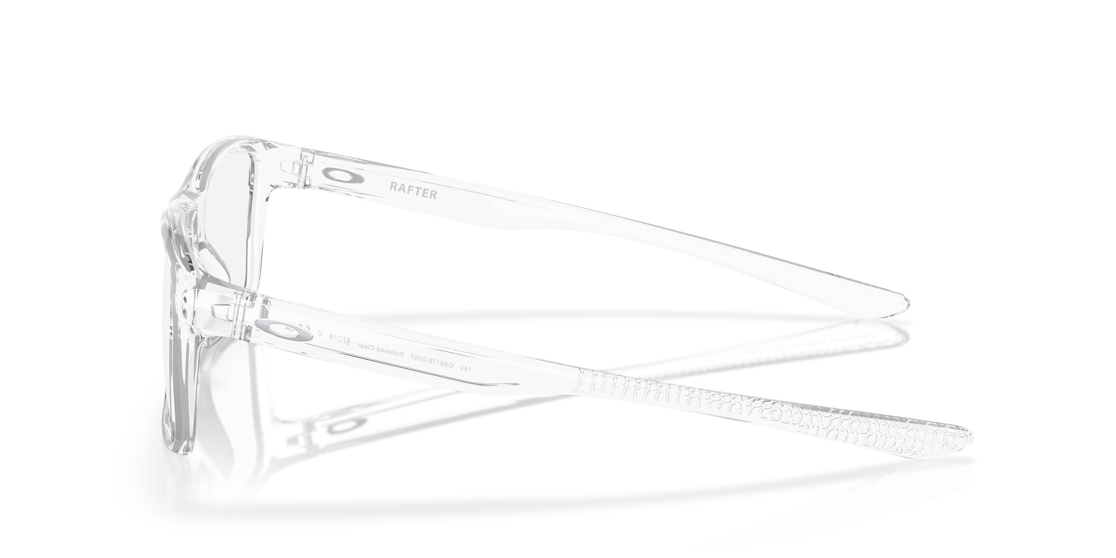 Oakley OX8178 Rafter Men's Rectangle Eyeglass Frames - Polished Clear Frame