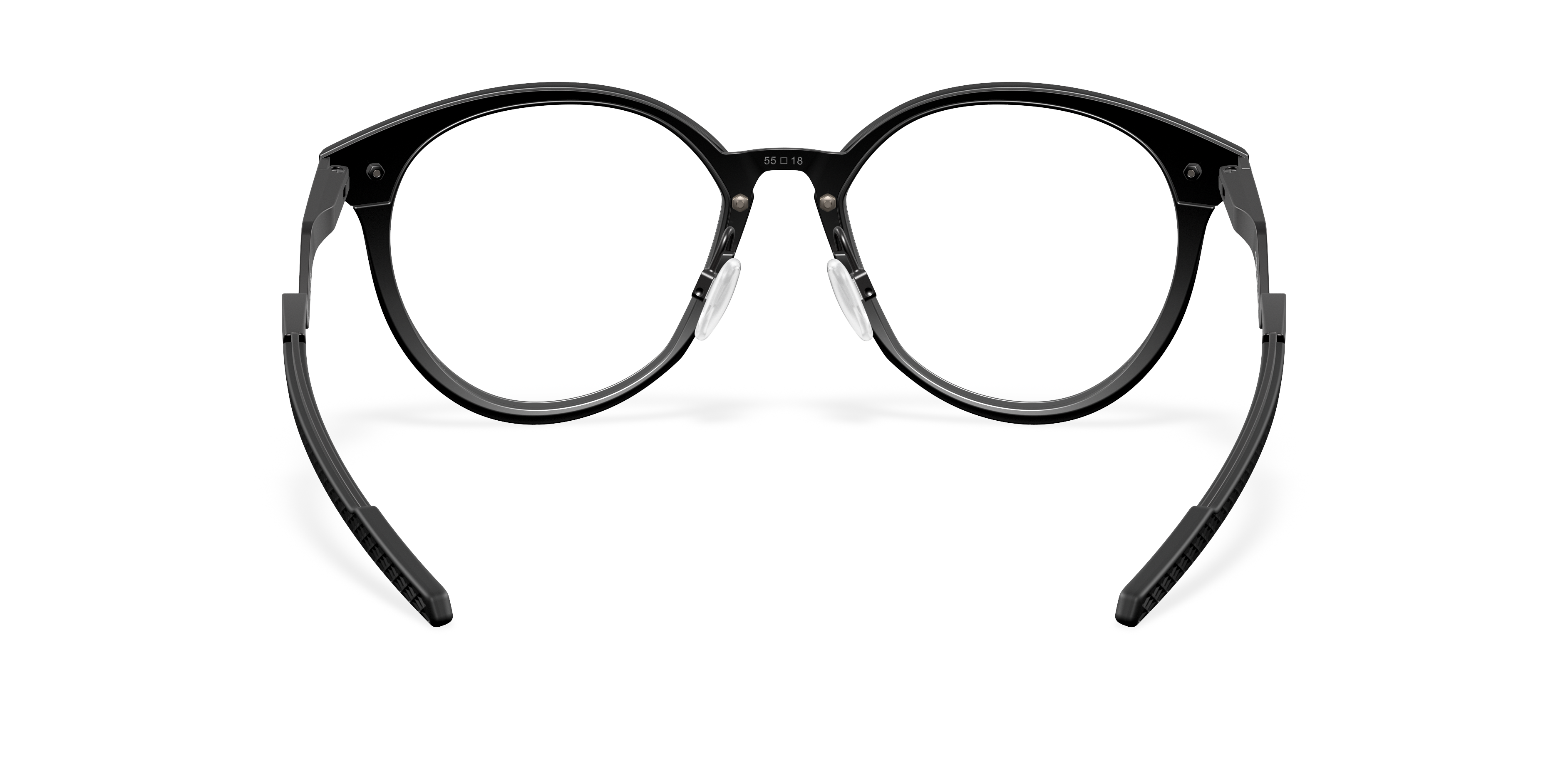Oakley OX8181 Cognitive R Men's Round Eyeglass Frames - Polished Clear Frame