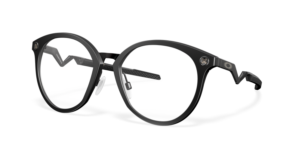 Oakley OX8181 Cognitive R Men's Round Eyeglass Frames - Polished Clear Frame