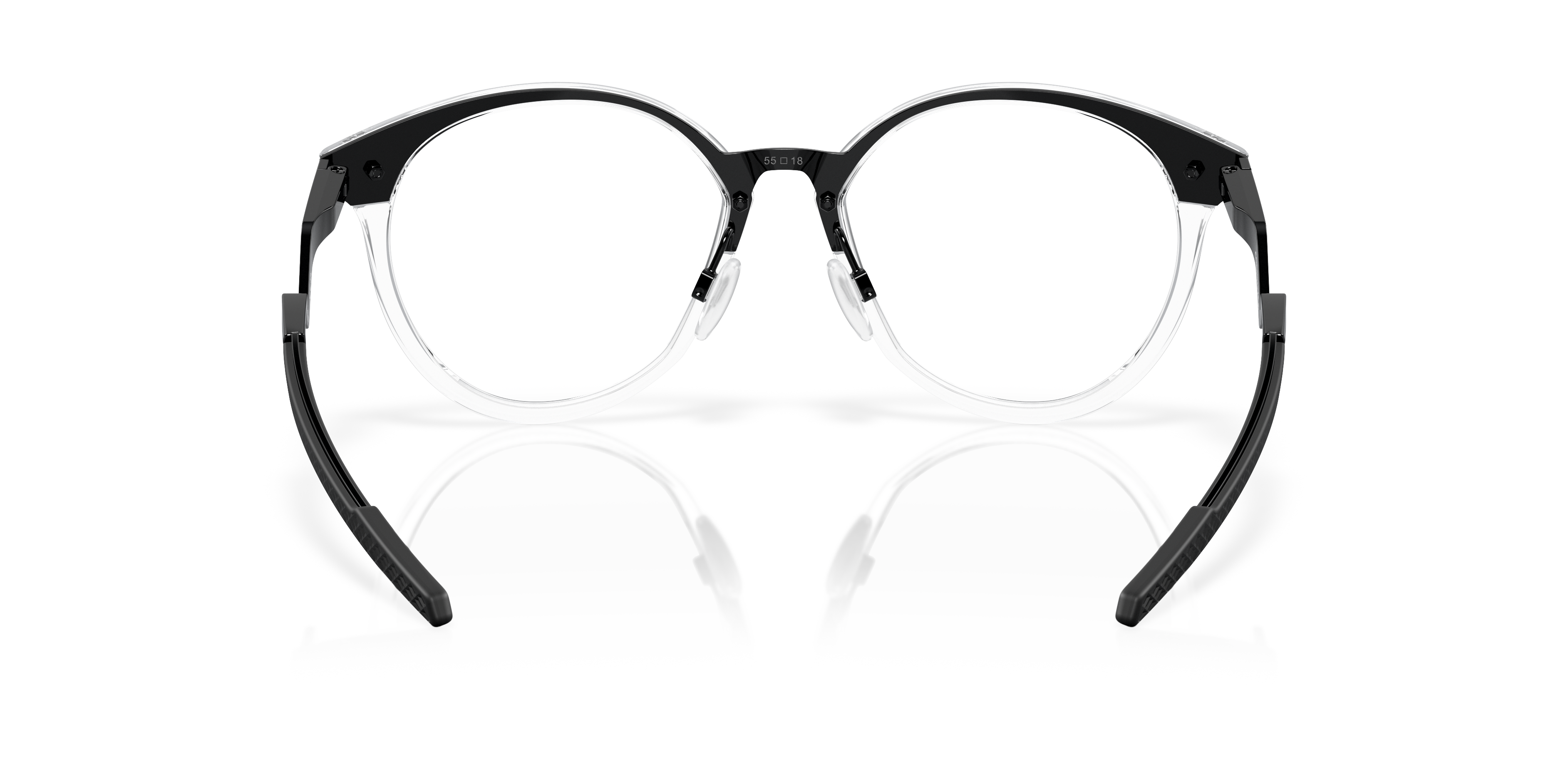 Oakley OX8181 Cognitive R Men's Round Eyeglass Frames - Polished Clear Frame