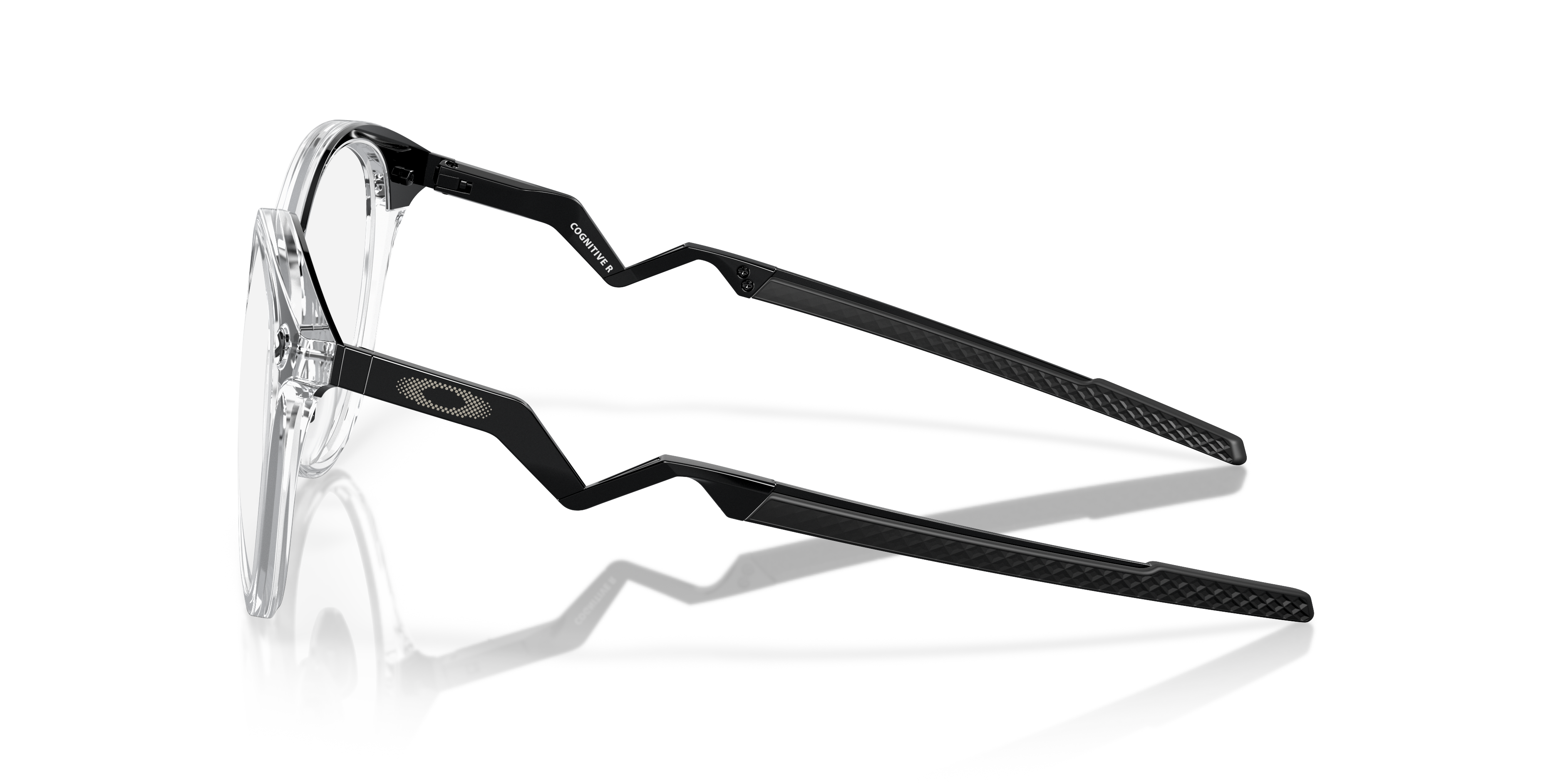 Oakley OX8181 Cognitive R Men's Round Eyeglass Frames - Polished Clear Frame