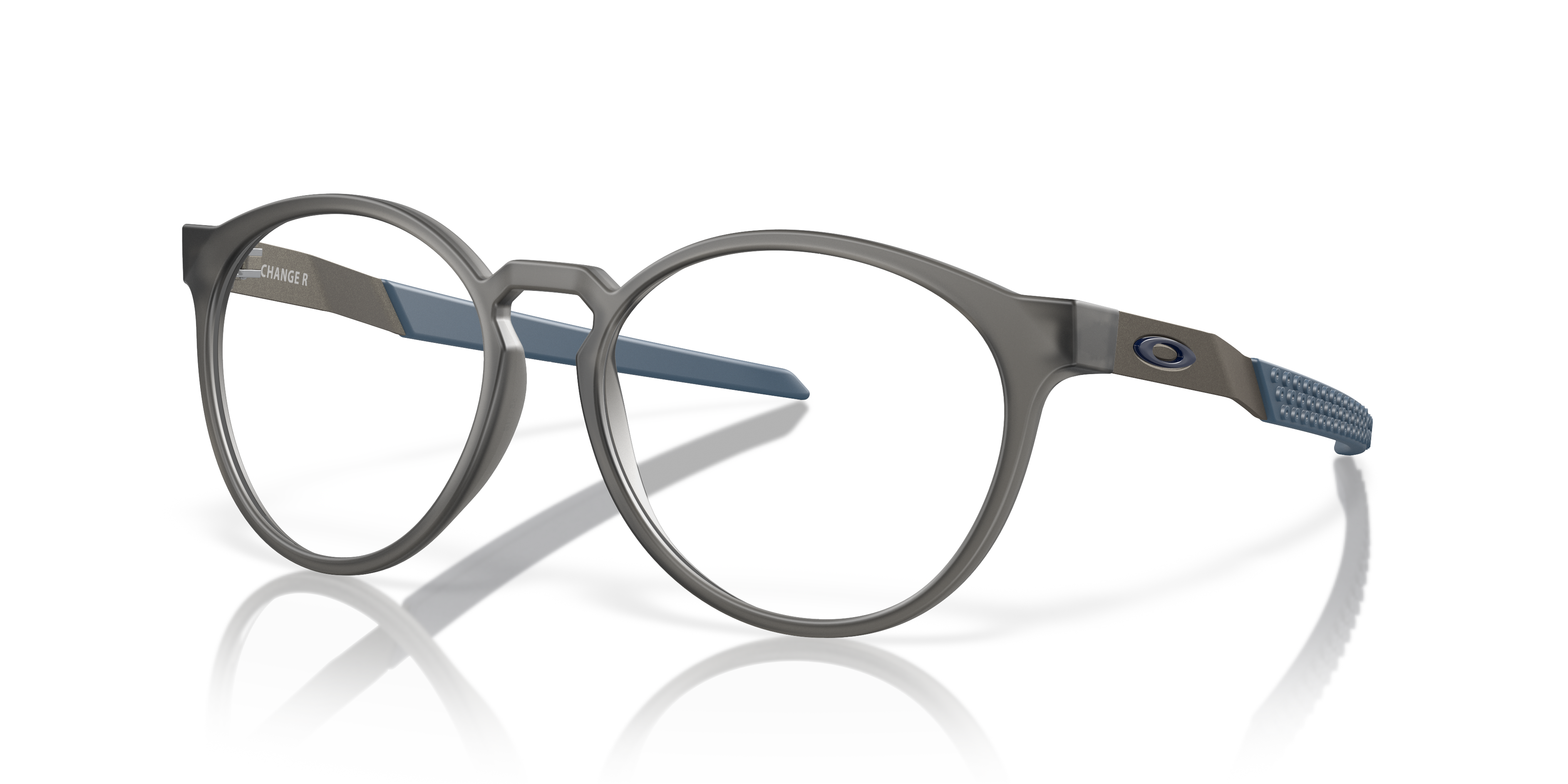 Oakley OX8184 Exchange R Men's Round Eyeglass Frames - Polished Clear Frame