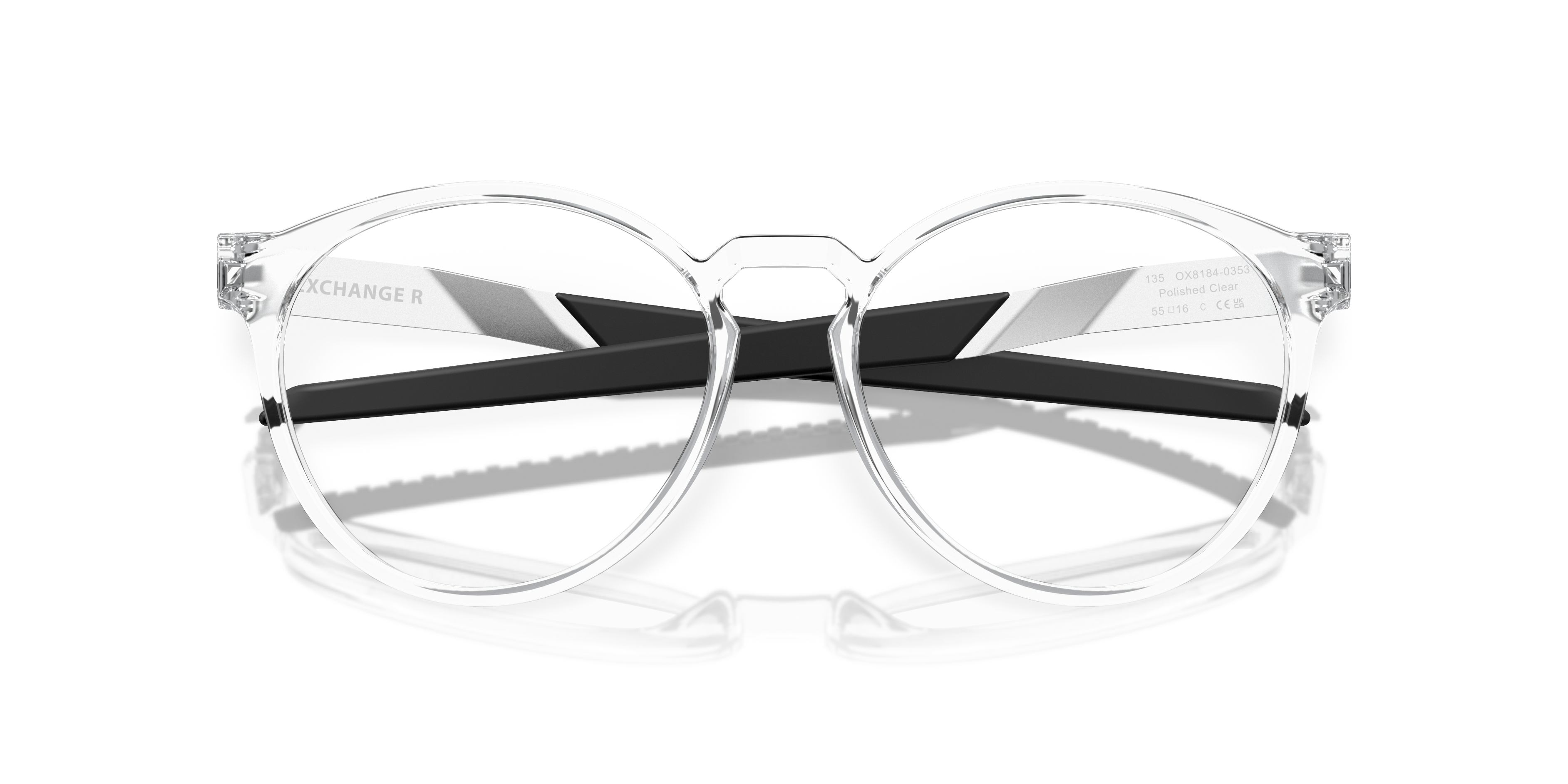 Oakley OX8184 Exchange R Men's Round Eyeglass Frames - Satin Grey Smoke Frame