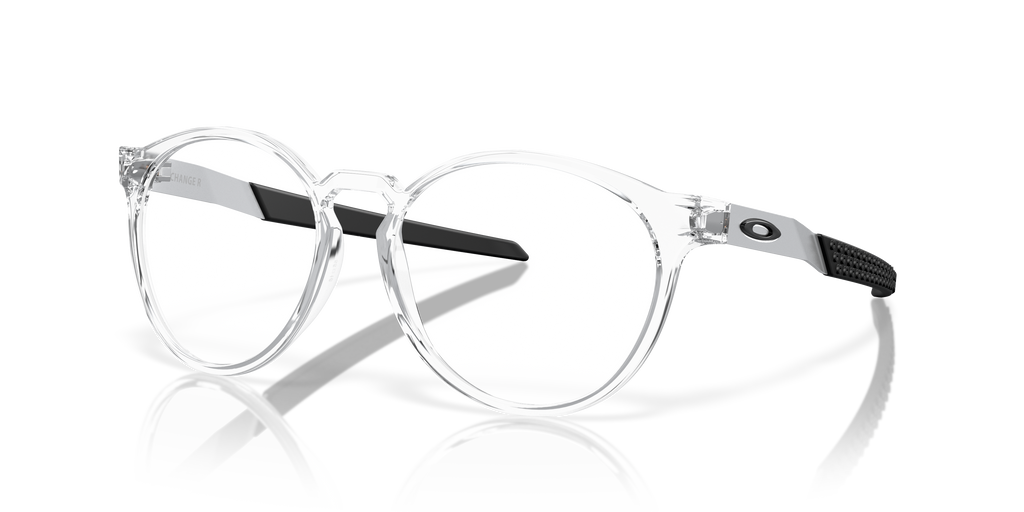 Oakley OX8184 Exchange R Men's Round Eyeglass Frames - Satin Grey Smoke Frame