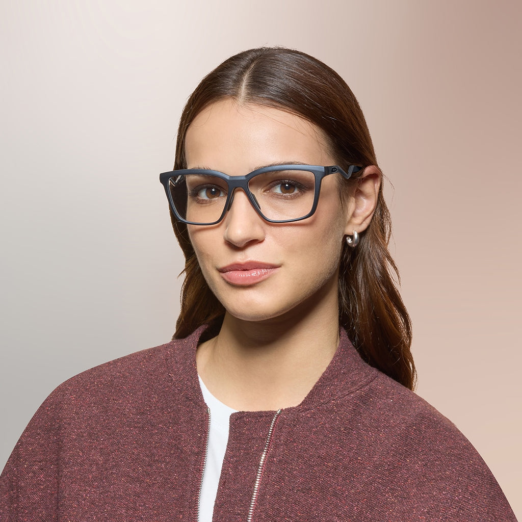 Oakley OX8191 Enigma Mass Unisex Square Eyeglass Frames - Matte Blue Steel Frame