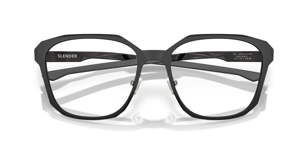 Oakley OX8193 Slender Men's Square Eyeglass Frames - Satin Black Frame