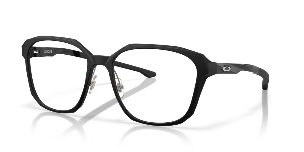 Oakley OX8193 Slender Men's Square Eyeglass Frames - Polished Clear Frame