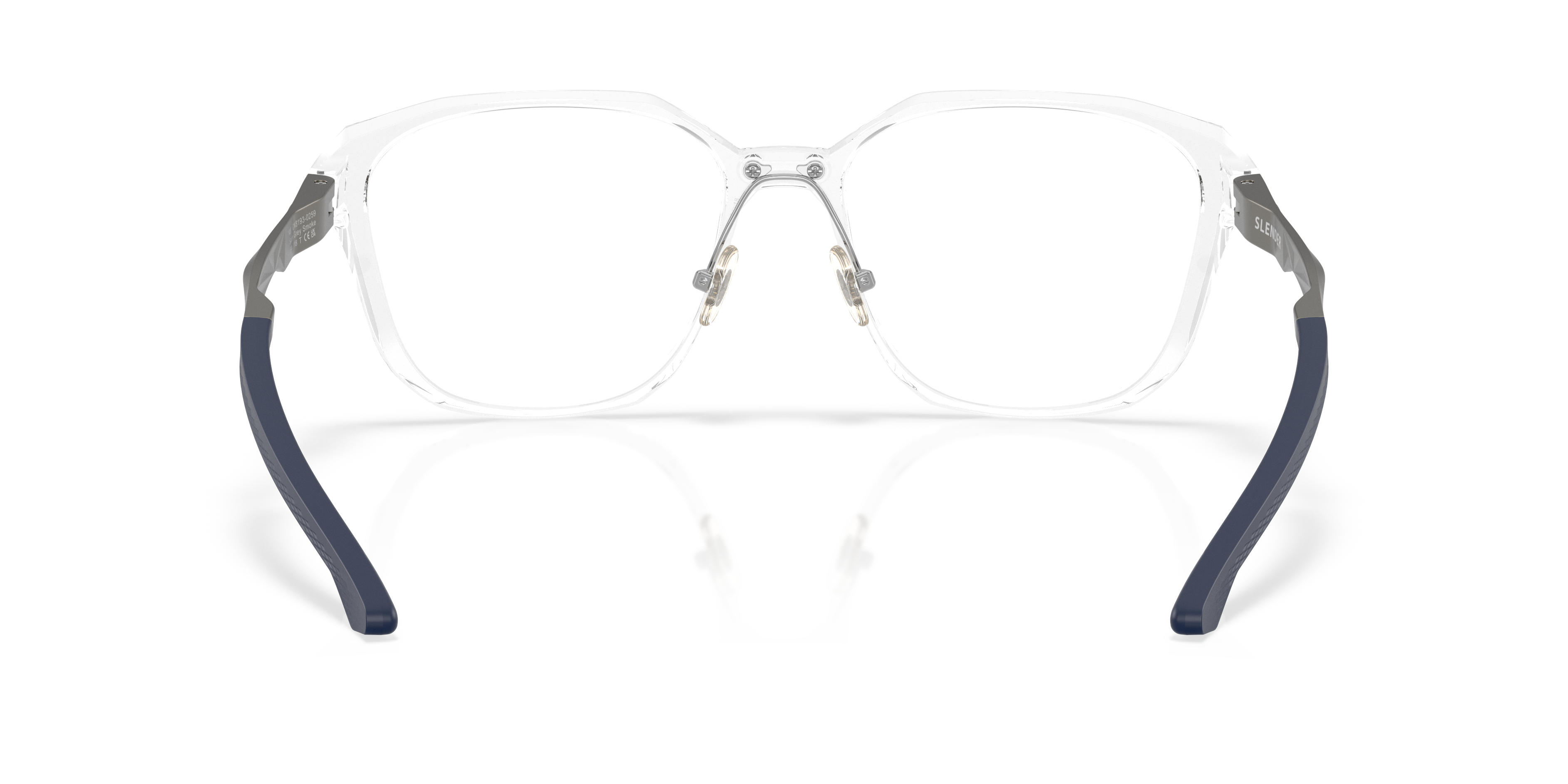 Oakley OX8193 Slender Men's Square Eyeglass Frames - Polished Clear Frame