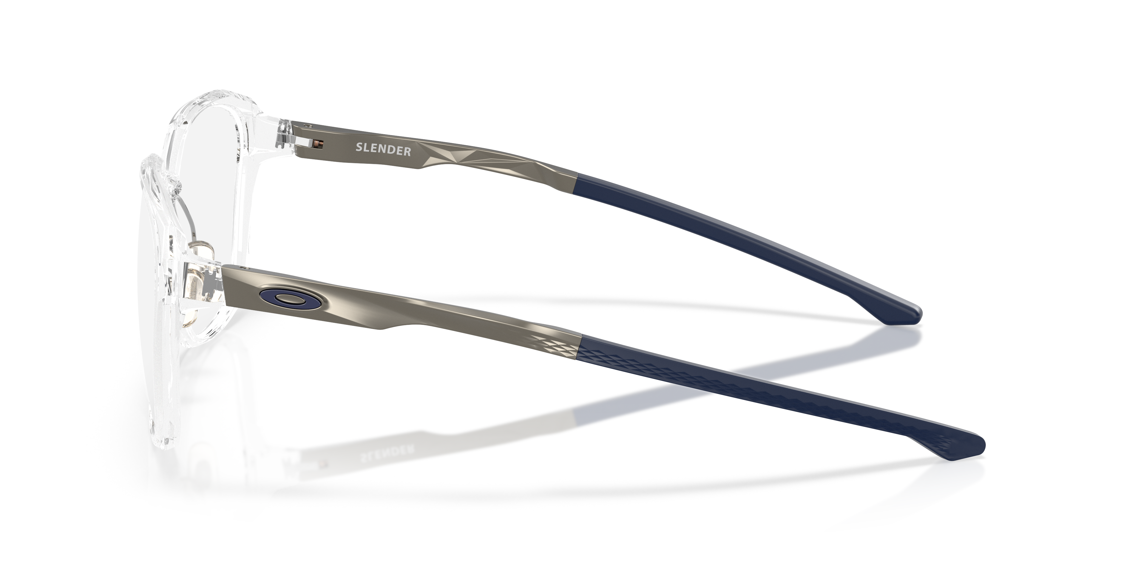 Oakley OX8193 Slender Men's Square Eyeglass Frames - Polished Clear Frame