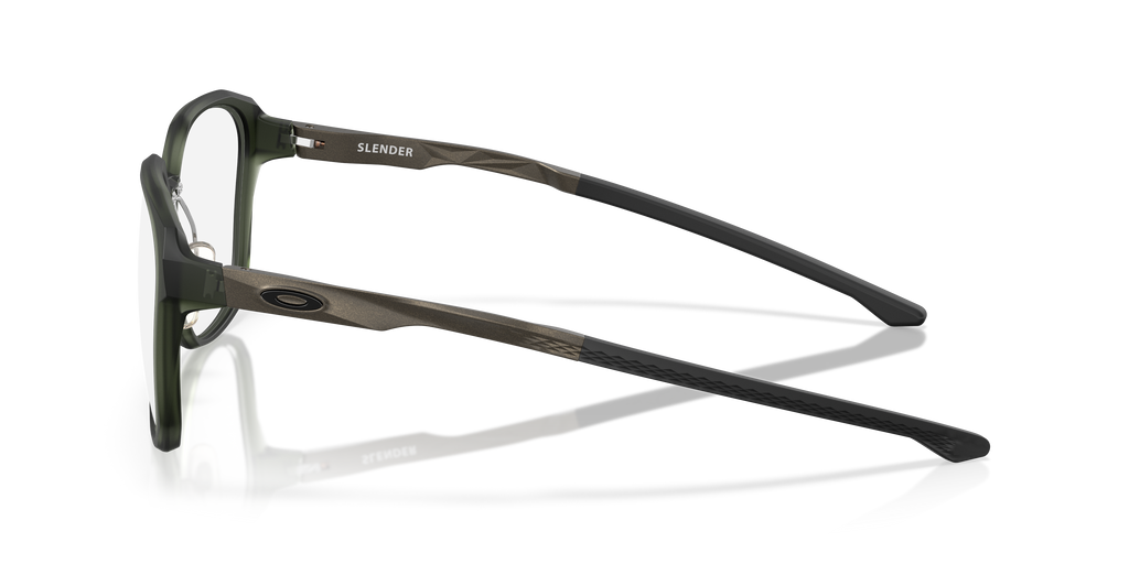 Oakley OX8193 Slender Men's Square Eyeglass Frames - Polished Clear Frame