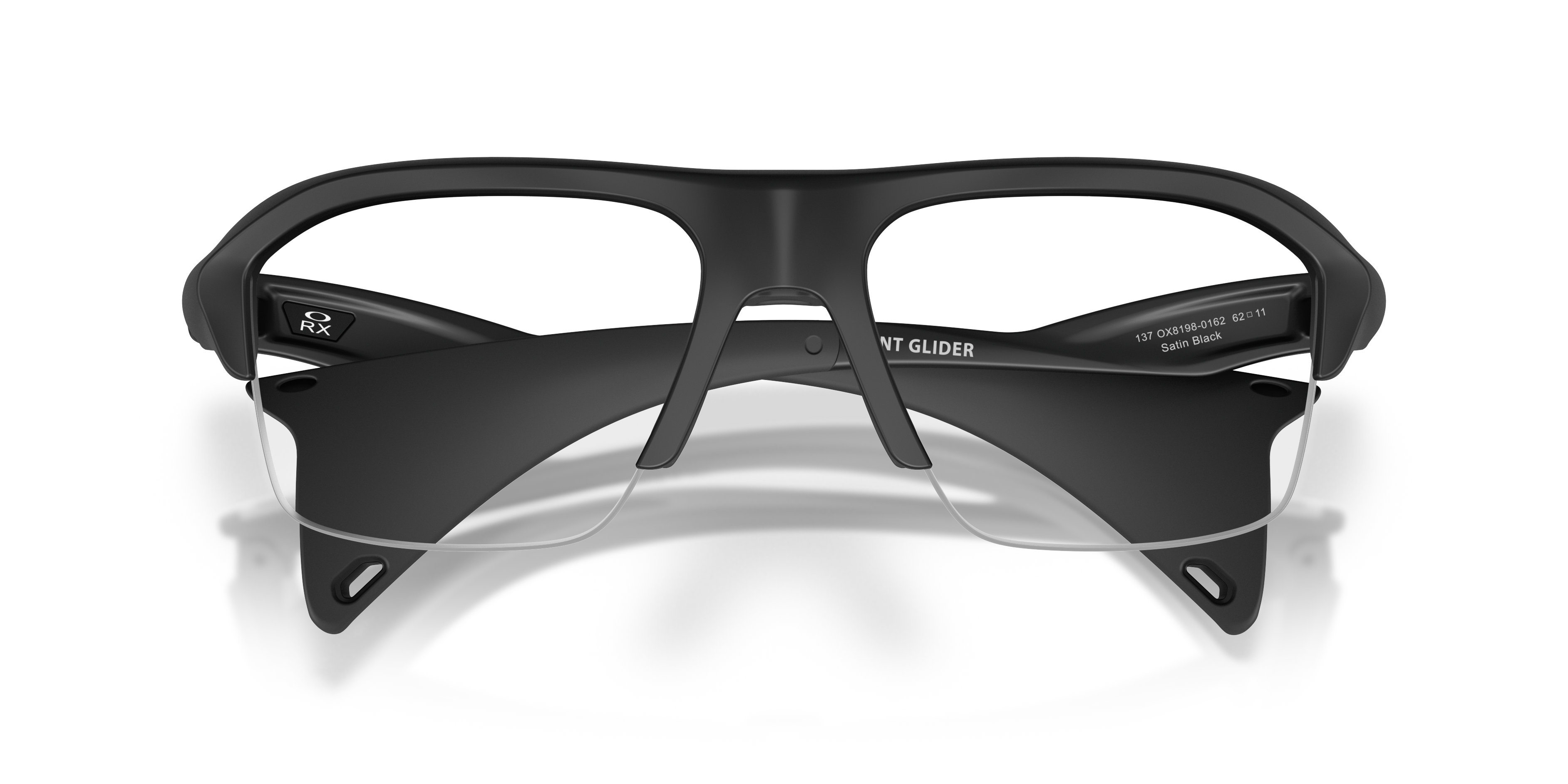 Oakley OX8198 Stunt Glider Unisex Rectangle Eyeglass Frames - Satin Black Frame