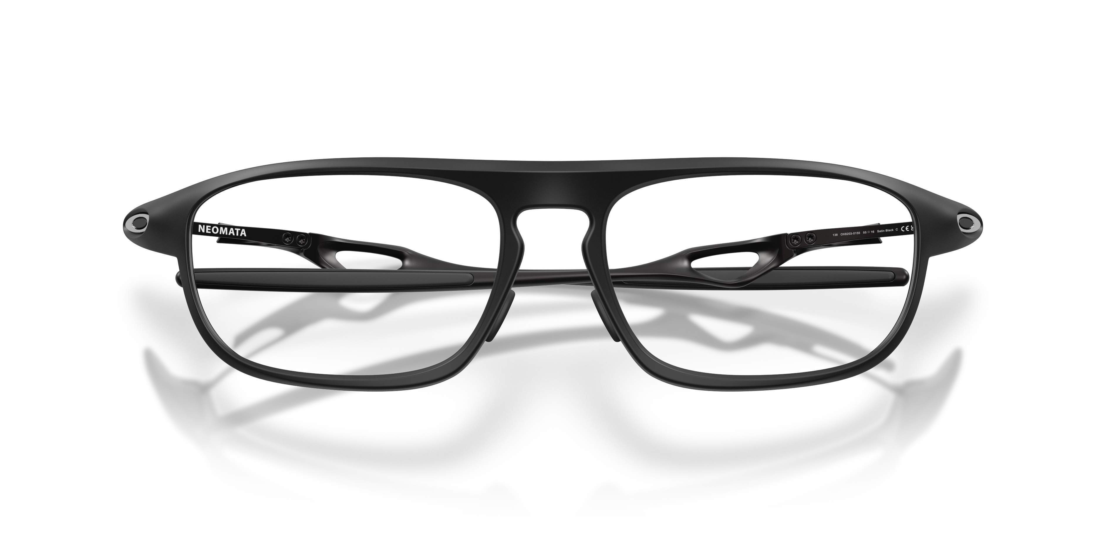 Oakley OX8203 Neomata Unisex Rectangle Eyeglass Frames - Polished Clear Frame