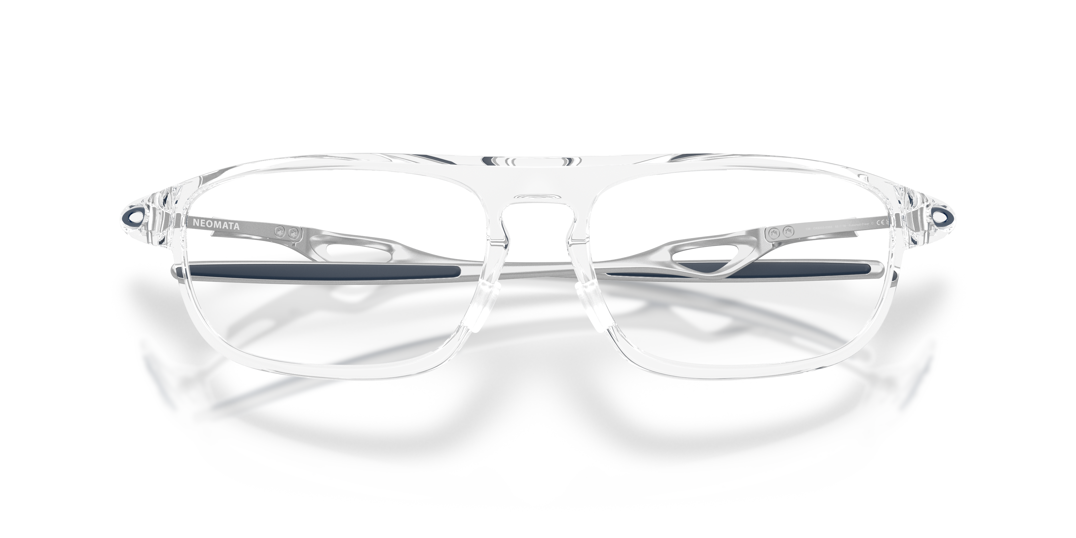 Oakley OX8203 Neomata Unisex Rectangle Eyeglass Frames - Polished Clear Frame