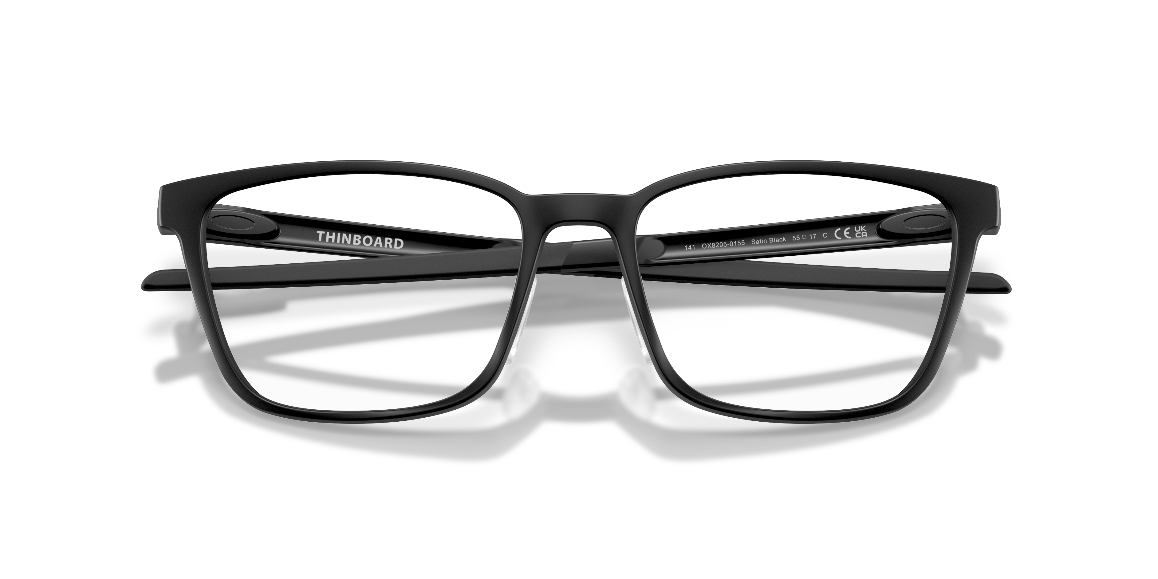 Oakley OX8205 Thinboard Unisex Rectangle Eyeglass Frames - Satin Grey Smoke Frame