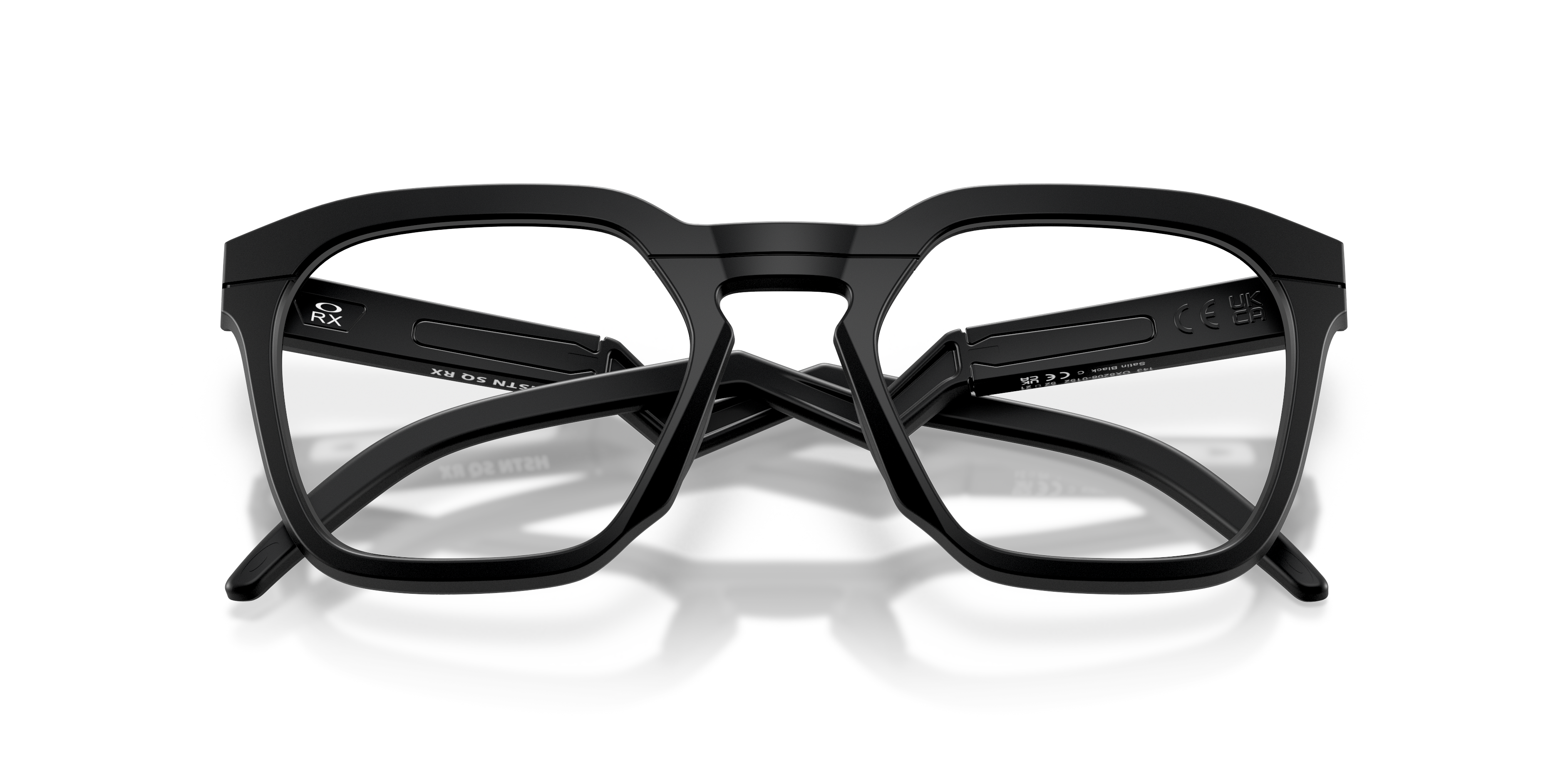Oakley OX8208 HSTN SQ Unisex Square Eyeglass Frames - Polished Clear Frame