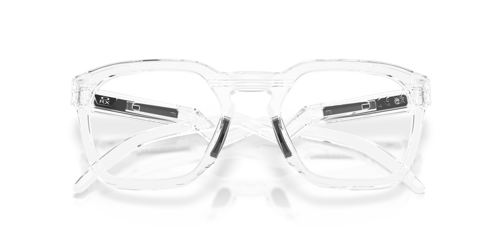 Oakley OX8208 HSTN SQ Unisex Square Eyeglass Frames - Polished Clear Frame