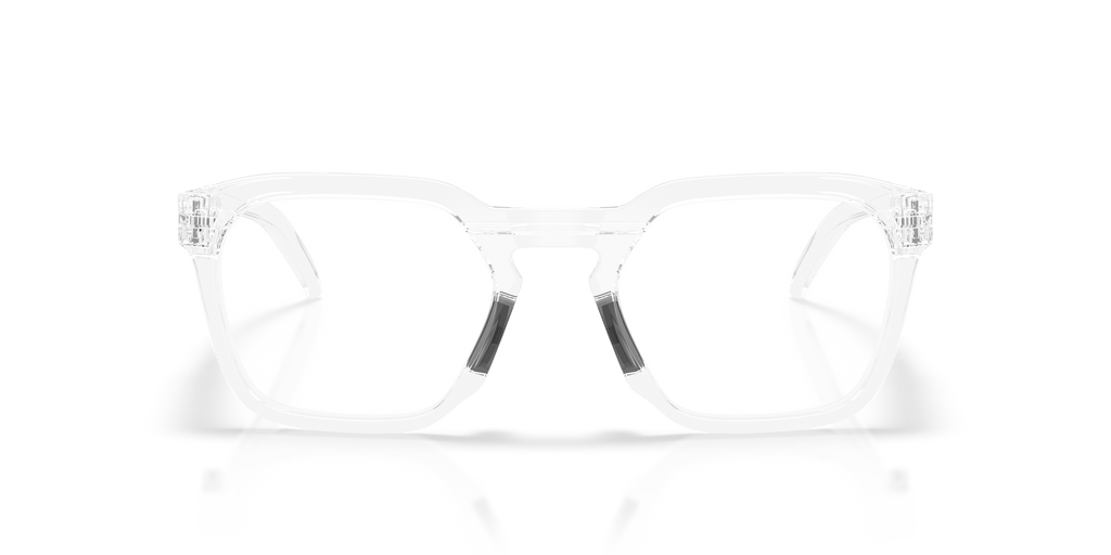 Oakley OX8208 HSTN SQ Unisex Square Eyeglass Frames - Polished Clear Frame