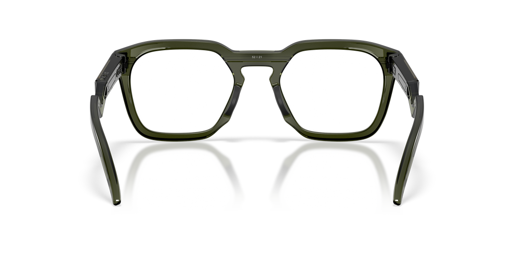 Oakley OX8208 HSTN SQ Unisex Square Eyeglass Frames - Polished Clear Frame