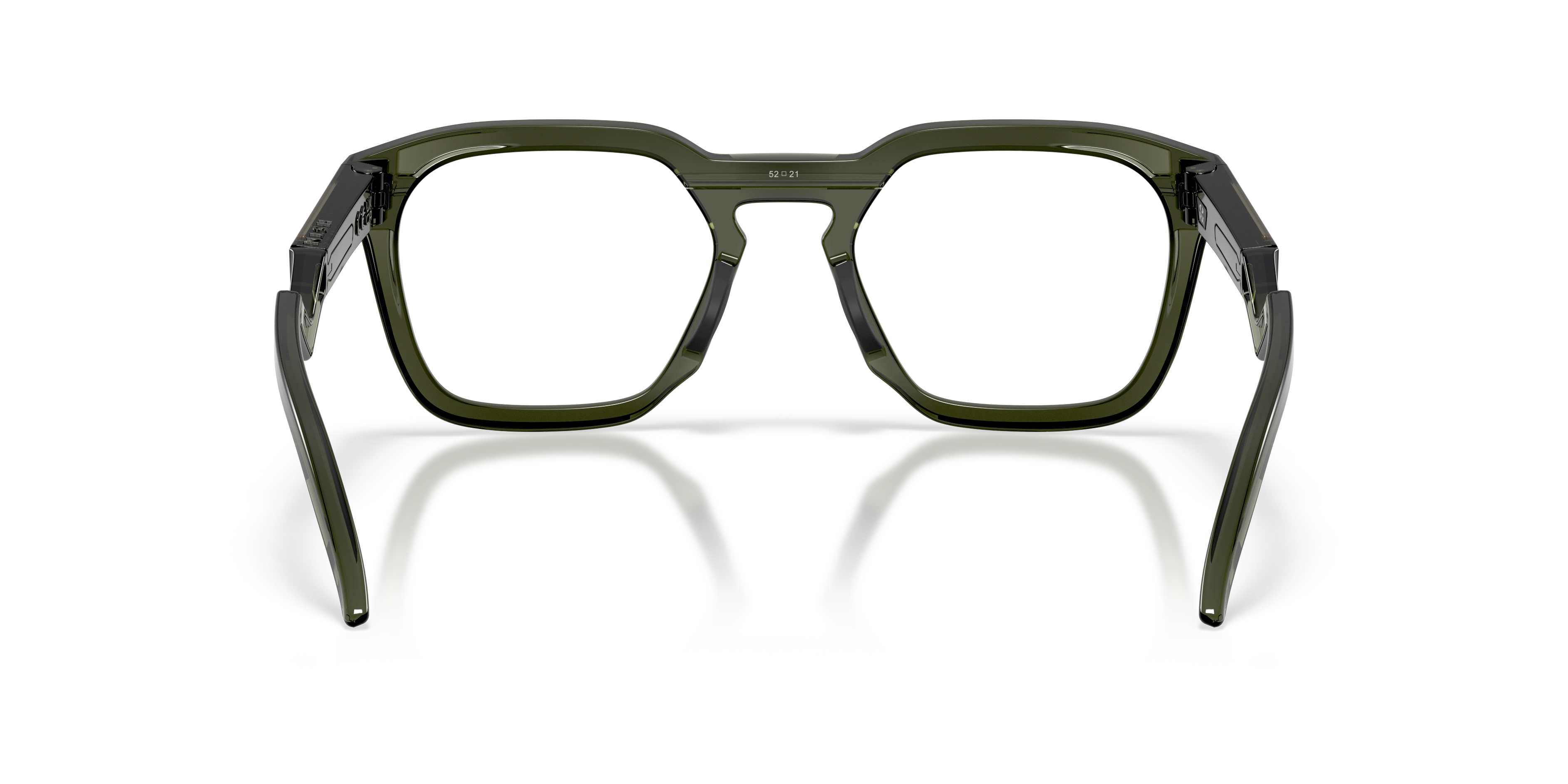 Oakley OX8208 HSTN SQ Unisex Square Eyeglass Frames - Polished Clear Frame