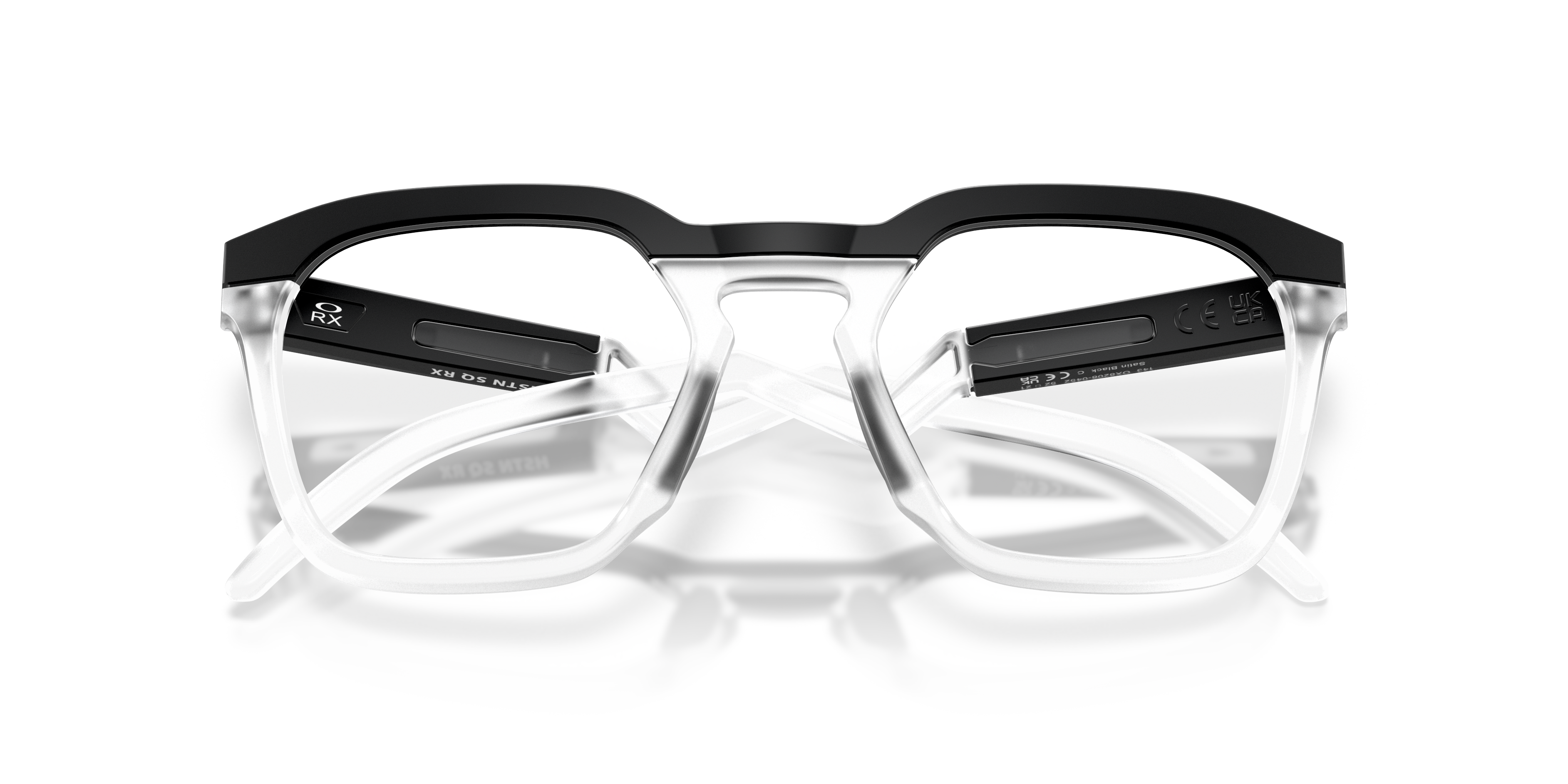 Oakley OX8208 HSTN SQ Unisex Square Eyeglass Frames - Polished Clear Frame