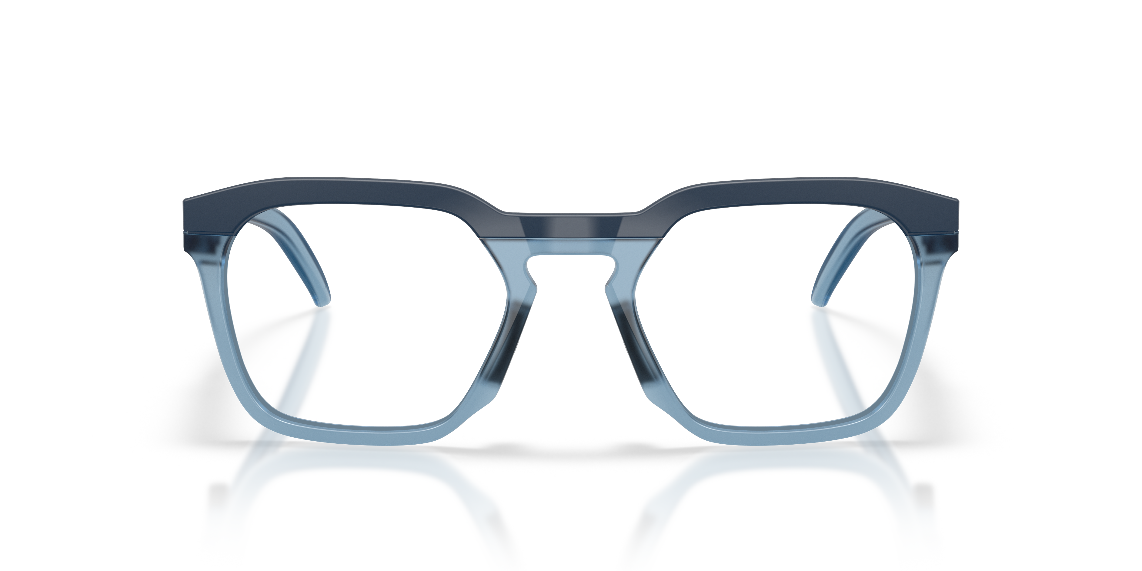 Oakley OX8208 HSTN SQ Unisex Square Eyeglass Frames - Polished Clear Frame