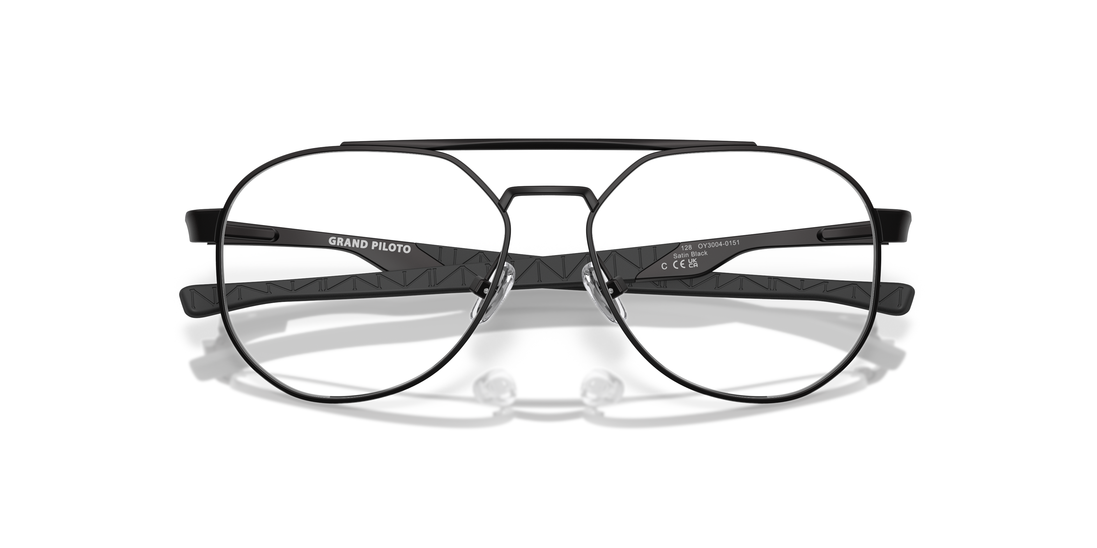 Oakley OY3004 Grand Piloto Youth Pilot Eyeglass Frames - Satin Chrome Frame