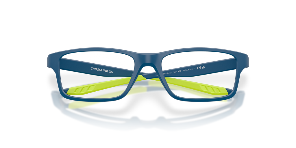 Oakley OY8002 Crosslink XS Youth Square Eyeglass Frames - Satin Grey Smoke Frame