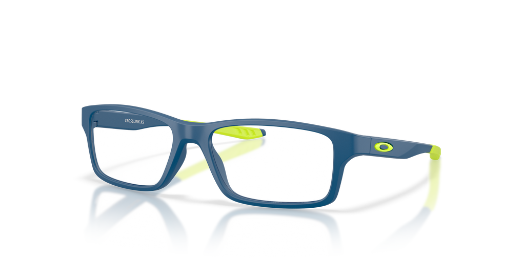 Oakley OY8002 Crosslink XS Youth Square Eyeglass Frames - Satin Grey Smoke Frame