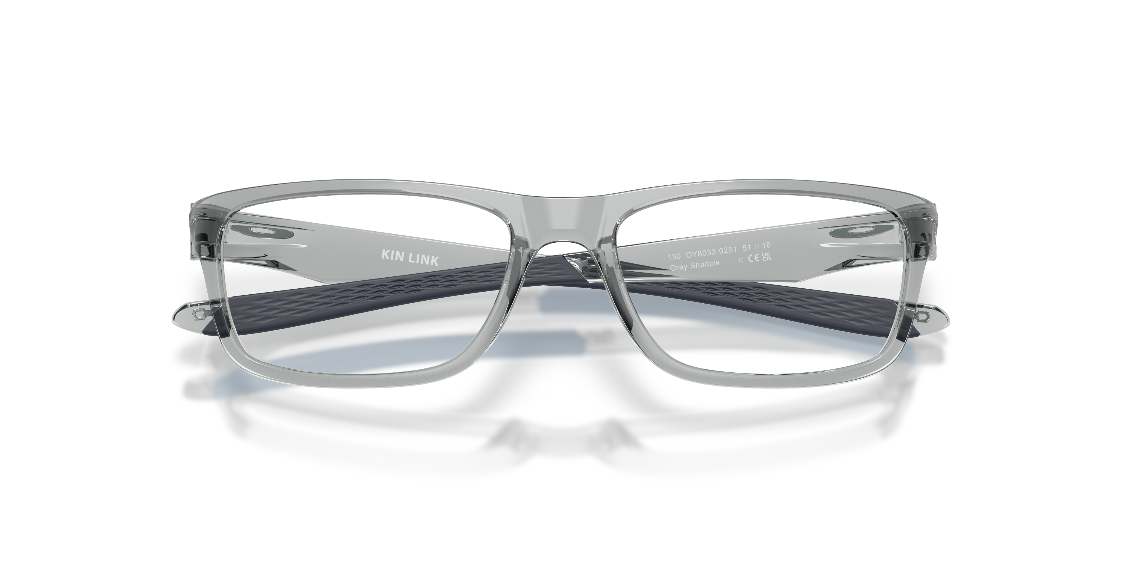 Oakley OY8033 Kin Link Youth Rectangle Eyeglass Frames - Transparent Abyss Frame